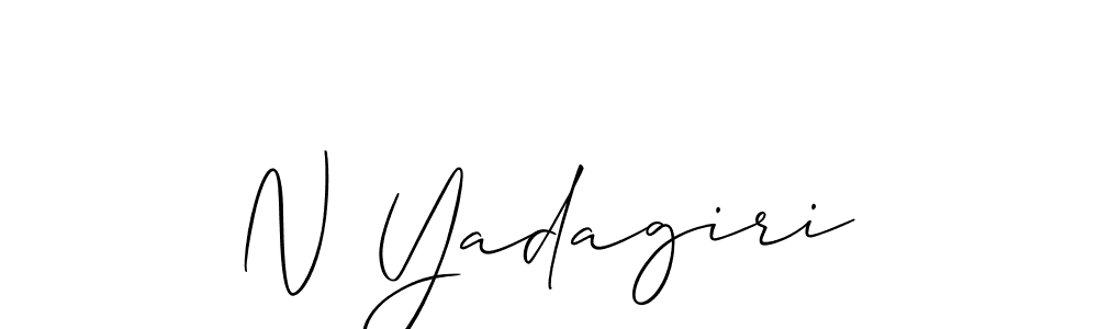 Make a short N Yadagiri signature style. Manage your documents anywhere anytime using Allison_Script. Create and add eSignatures, submit forms, share and send files easily. N Yadagiri signature style 2 images and pictures png