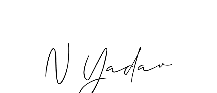 It looks lik you need a new signature style for name N Yadav. Design unique handwritten (Allison_Script) signature with our free signature maker in just a few clicks. N Yadav signature style 2 images and pictures png