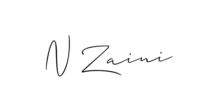 Make a beautiful signature design for name N Zaini. With this signature (Allison_Script) style, you can create a handwritten signature for free. N Zaini signature style 2 images and pictures png