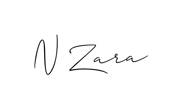 Make a beautiful signature design for name N Zara. With this signature (Allison_Script) style, you can create a handwritten signature for free. N Zara signature style 2 images and pictures png