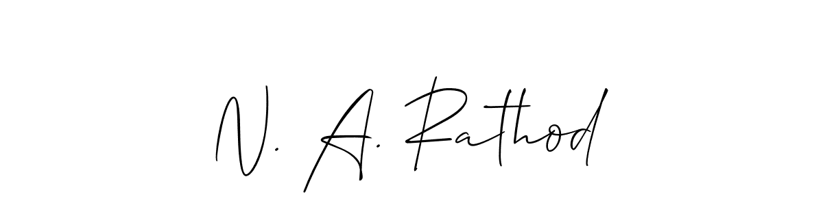 if you are searching for the best signature style for your name N. A. Rathod. so please give up your signature search. here we have designed multiple signature styles  using Allison_Script. N. A. Rathod signature style 2 images and pictures png