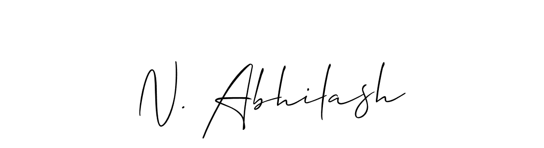 How to make N. Abhilash name signature. Use Allison_Script style for creating short signs online. This is the latest handwritten sign. N. Abhilash signature style 2 images and pictures png