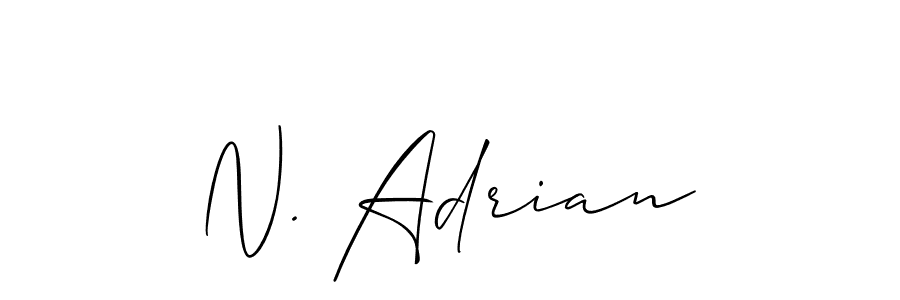 Make a short N. Adrian signature style. Manage your documents anywhere anytime using Allison_Script. Create and add eSignatures, submit forms, share and send files easily. N. Adrian signature style 2 images and pictures png