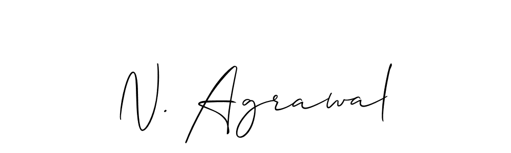 How to make N. Agrawal signature? Allison_Script is a professional autograph style. Create handwritten signature for N. Agrawal name. N. Agrawal signature style 2 images and pictures png