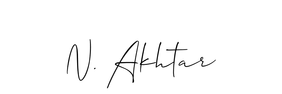 Create a beautiful signature design for name N. Akhtar. With this signature (Allison_Script) fonts, you can make a handwritten signature for free. N. Akhtar signature style 2 images and pictures png