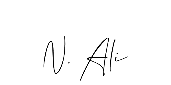 Create a beautiful signature design for name N. Ali. With this signature (Allison_Script) fonts, you can make a handwritten signature for free. N. Ali signature style 2 images and pictures png