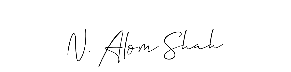 Also You can easily find your signature by using the search form. We will create N. Alom Shah name handwritten signature images for you free of cost using Allison_Script sign style. N. Alom Shah signature style 2 images and pictures png