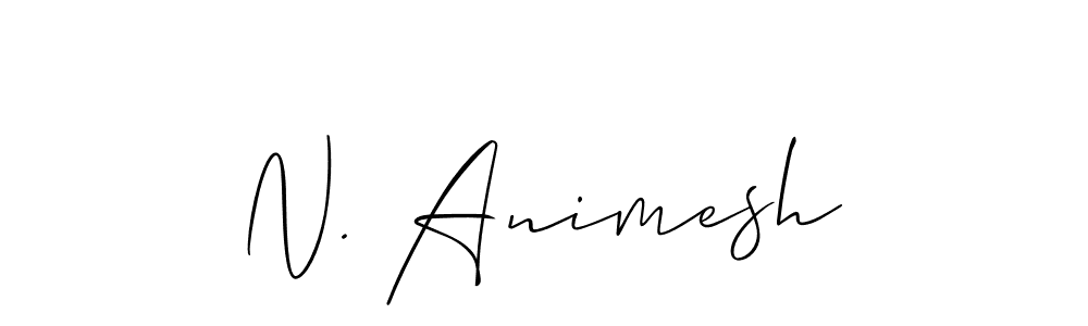 Allison_Script is a professional signature style that is perfect for those who want to add a touch of class to their signature. It is also a great choice for those who want to make their signature more unique. Get N. Animesh name to fancy signature for free. N. Animesh signature style 2 images and pictures png