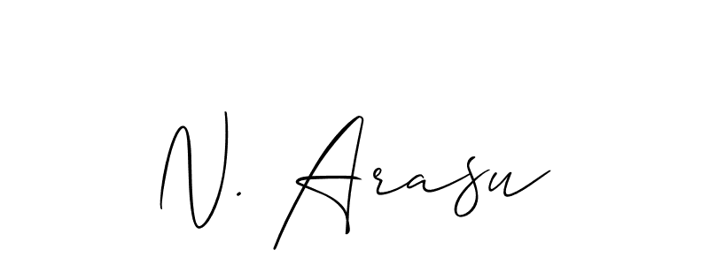 if you are searching for the best signature style for your name N. Arasu. so please give up your signature search. here we have designed multiple signature styles  using Allison_Script. N. Arasu signature style 2 images and pictures png