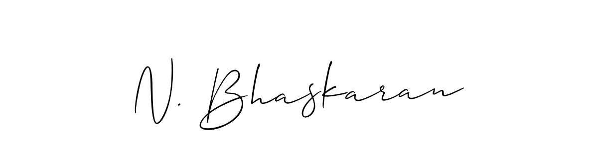 Create a beautiful signature design for name N. Bhaskaran. With this signature (Allison_Script) fonts, you can make a handwritten signature for free. N. Bhaskaran signature style 2 images and pictures png