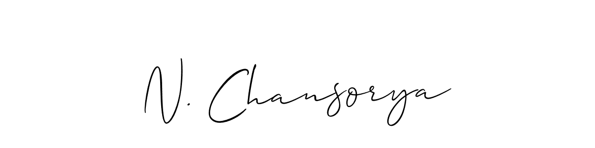 See photos of N. Chansorya official signature by Spectra . Check more albums & portfolios. Read reviews & check more about Allison_Script font. N. Chansorya signature style 2 images and pictures png