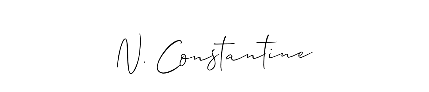 Allison_Script is a professional signature style that is perfect for those who want to add a touch of class to their signature. It is also a great choice for those who want to make their signature more unique. Get N. Constantine name to fancy signature for free. N. Constantine signature style 2 images and pictures png