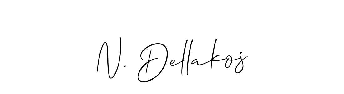 Best and Professional Signature Style for N. Dellakos. Allison_Script Best Signature Style Collection. N. Dellakos signature style 2 images and pictures png