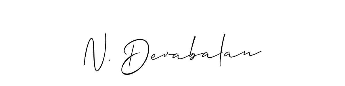 Also we have N. Devabalan name is the best signature style. Create professional handwritten signature collection using Allison_Script autograph style. N. Devabalan signature style 2 images and pictures png