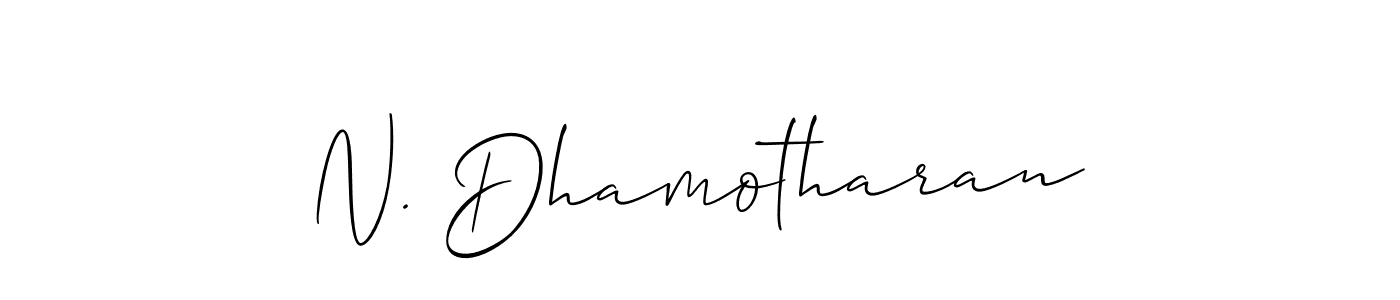 Allison_Script is a professional signature style that is perfect for those who want to add a touch of class to their signature. It is also a great choice for those who want to make their signature more unique. Get N. Dhamotharan name to fancy signature for free. N. Dhamotharan signature style 2 images and pictures png