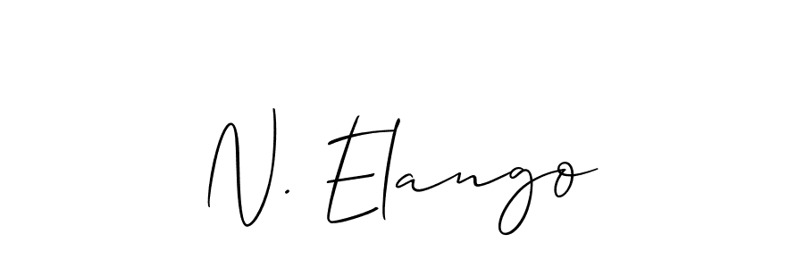 Also You can easily find your signature by using the search form. We will create N. Elango name handwritten signature images for you free of cost using Allison_Script sign style. N. Elango signature style 2 images and pictures png