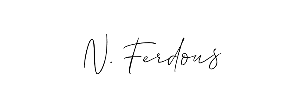 Create a beautiful signature design for name N. Ferdous. With this signature (Allison_Script) fonts, you can make a handwritten signature for free. N. Ferdous signature style 2 images and pictures png