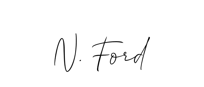 How to make N. Ford signature? Allison_Script is a professional autograph style. Create handwritten signature for N. Ford name. N. Ford signature style 2 images and pictures png