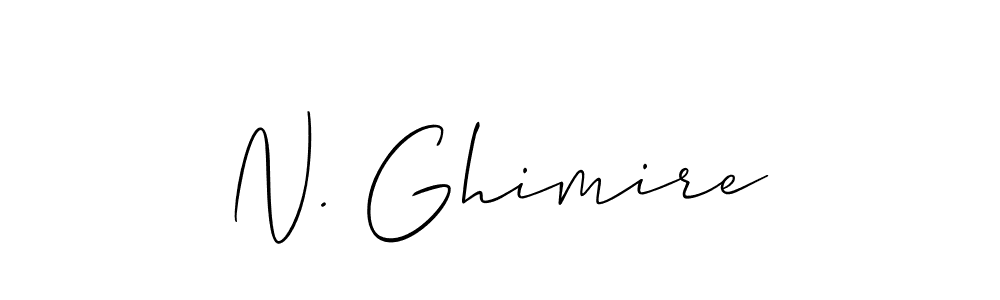 Also You can easily find your signature by using the search form. We will create N. Ghimire name handwritten signature images for you free of cost using Allison_Script sign style. N. Ghimire signature style 2 images and pictures png