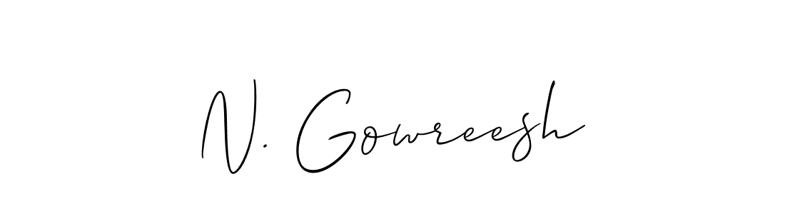 See photos of N. Gowreesh official signature by Spectra . Check more albums & portfolios. Read reviews & check more about Allison_Script font. N. Gowreesh signature style 2 images and pictures png