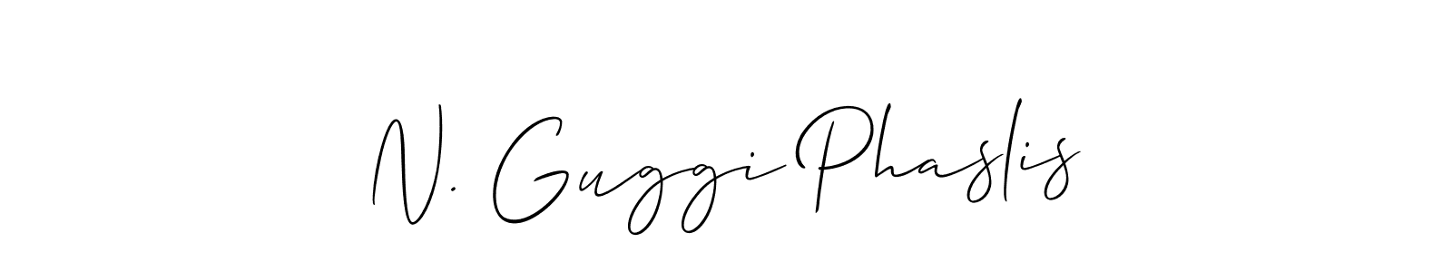 Also we have N. Guggi Phaslis name is the best signature style. Create professional handwritten signature collection using Allison_Script autograph style. N. Guggi Phaslis signature style 2 images and pictures png