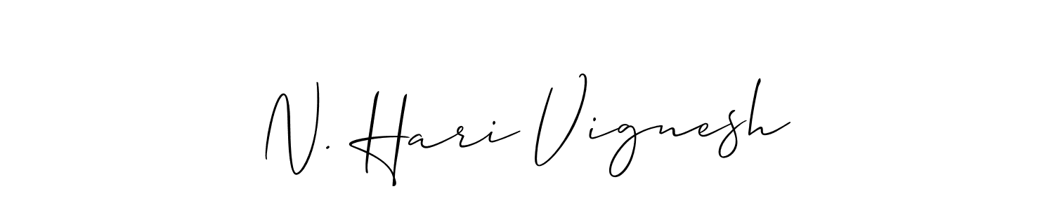 How to make N. Hari Vignesh signature? Allison_Script is a professional autograph style. Create handwritten signature for N. Hari Vignesh name. N. Hari Vignesh signature style 2 images and pictures png