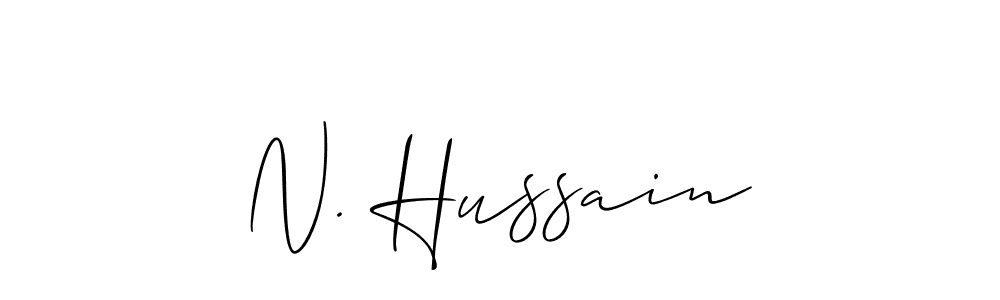 Make a beautiful signature design for name N. Hussain. Use this online signature maker to create a handwritten signature for free. N. Hussain signature style 2 images and pictures png