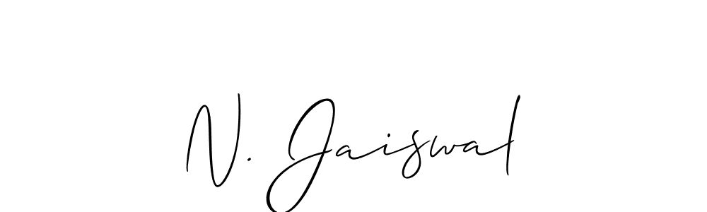 Check out images of Autograph of N. Jaiswal name. Actor N. Jaiswal Signature Style. Allison_Script is a professional sign style online. N. Jaiswal signature style 2 images and pictures png