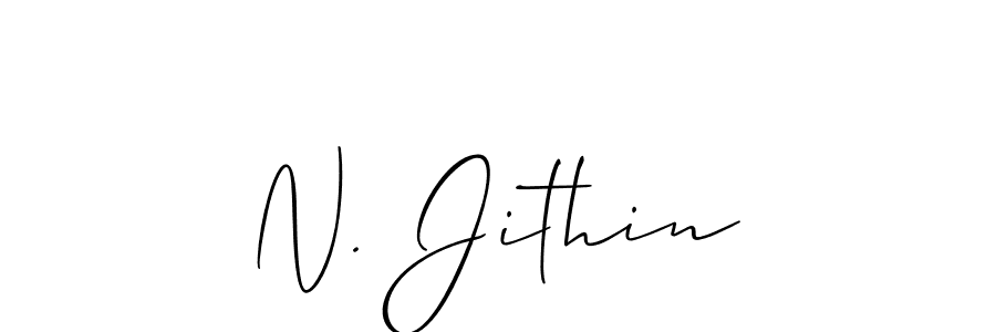 You can use this online signature creator to create a handwritten signature for the name N. Jithin. This is the best online autograph maker. N. Jithin signature style 2 images and pictures png