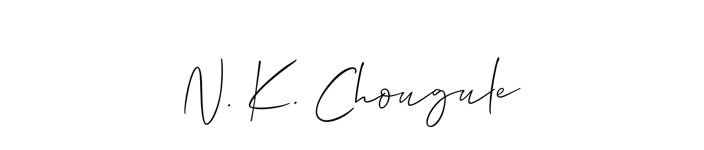 Make a beautiful signature design for name N. K. Chougule. Use this online signature maker to create a handwritten signature for free. N. K. Chougule signature style 2 images and pictures png