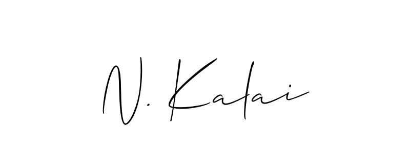 It looks lik you need a new signature style for name N. Kalai. Design unique handwritten (Allison_Script) signature with our free signature maker in just a few clicks. N. Kalai signature style 2 images and pictures png