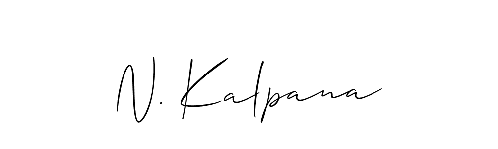 You should practise on your own different ways (Allison_Script) to write your name (N. Kalpana) in signature. don't let someone else do it for you. N. Kalpana signature style 2 images and pictures png