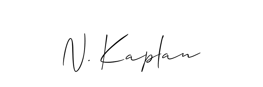 Best and Professional Signature Style for N. Kaplan. Allison_Script Best Signature Style Collection. N. Kaplan signature style 2 images and pictures png