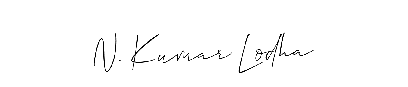 How to make N. Kumar Lodha name signature. Use Allison_Script style for creating short signs online. This is the latest handwritten sign. N. Kumar Lodha signature style 2 images and pictures png