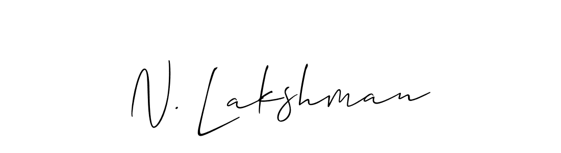 Similarly Allison_Script is the best handwritten signature design. Signature creator online .You can use it as an online autograph creator for name N. Lakshman. N. Lakshman signature style 2 images and pictures png