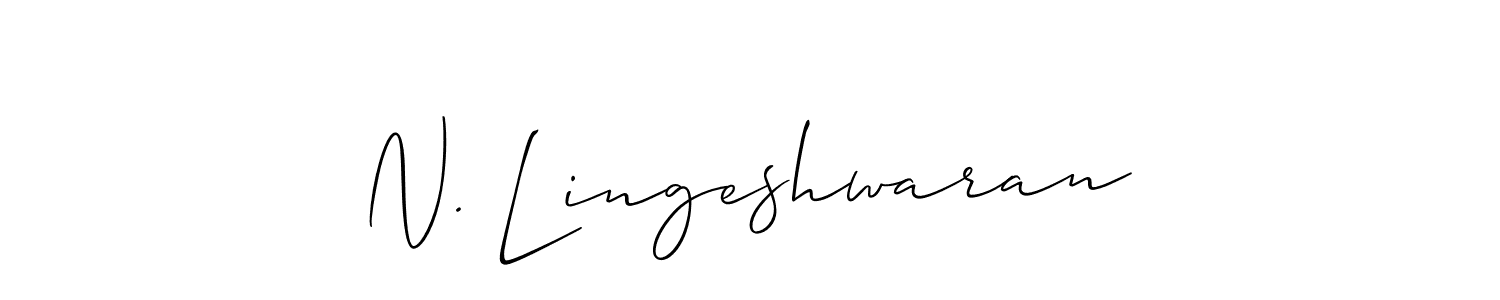 Also we have N. Lingeshwaran name is the best signature style. Create professional handwritten signature collection using Allison_Script autograph style. N. Lingeshwaran signature style 2 images and pictures png