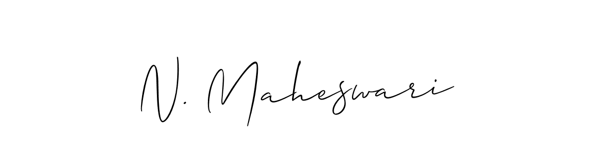 Use a signature maker to create a handwritten signature online. With this signature software, you can design (Allison_Script) your own signature for name N. Maheswari. N. Maheswari signature style 2 images and pictures png