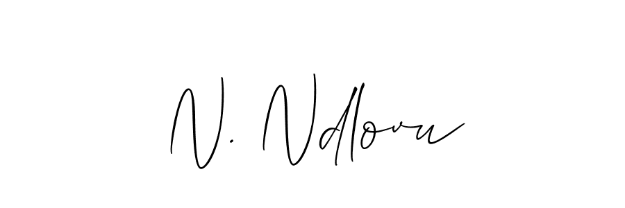 Best and Professional Signature Style for N. Ndlovu. Allison_Script Best Signature Style Collection. N. Ndlovu signature style 2 images and pictures png