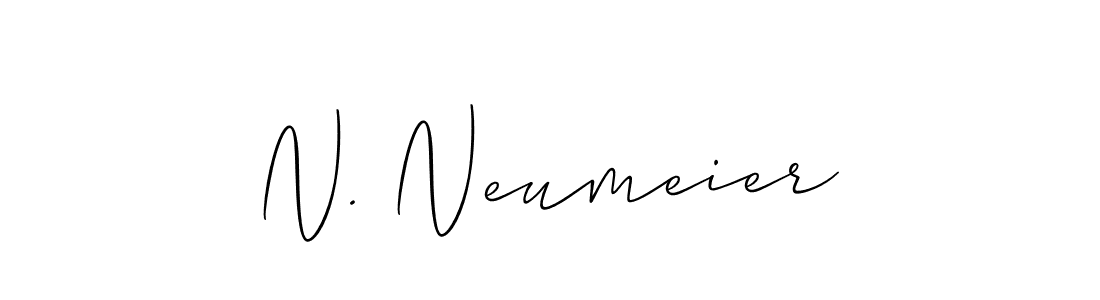 The best way (Allison_Script) to make a short signature is to pick only two or three words in your name. The name N. Neumeier include a total of six letters. For converting this name. N. Neumeier signature style 2 images and pictures png