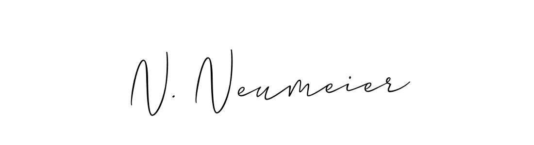 You should practise on your own different ways (Allison_Script) to write your name (N. Neumeier) in signature. don't let someone else do it for you. N. Neumeier signature style 2 images and pictures png