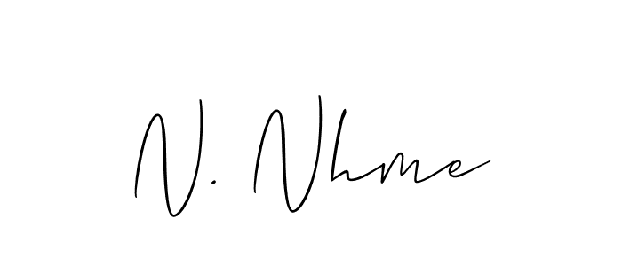 N. Nhme stylish signature style. Best Handwritten Sign (Allison_Script) for my name. Handwritten Signature Collection Ideas for my name N. Nhme. N. Nhme signature style 2 images and pictures png