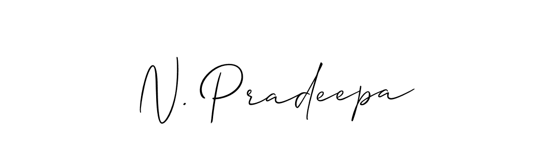 Best and Professional Signature Style for N. Pradeepa. Allison_Script Best Signature Style Collection. N. Pradeepa signature style 2 images and pictures png