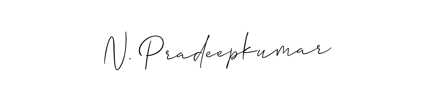 Use a signature maker to create a handwritten signature online. With this signature software, you can design (Allison_Script) your own signature for name N. Pradeepkumar. N. Pradeepkumar signature style 2 images and pictures png