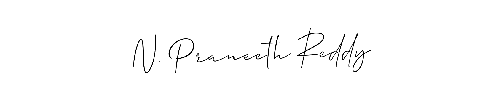 It looks lik you need a new signature style for name N. Praneeth Reddy. Design unique handwritten (Allison_Script) signature with our free signature maker in just a few clicks. N. Praneeth Reddy signature style 2 images and pictures png