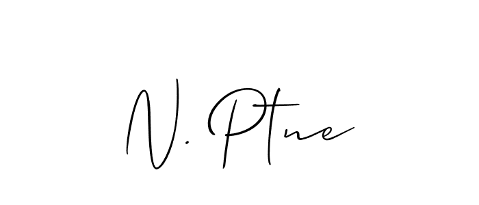 Create a beautiful signature design for name N. Ptne. With this signature (Allison_Script) fonts, you can make a handwritten signature for free. N. Ptne signature style 2 images and pictures png