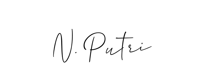 Similarly Allison_Script is the best handwritten signature design. Signature creator online .You can use it as an online autograph creator for name N. Putri. N. Putri signature style 2 images and pictures png