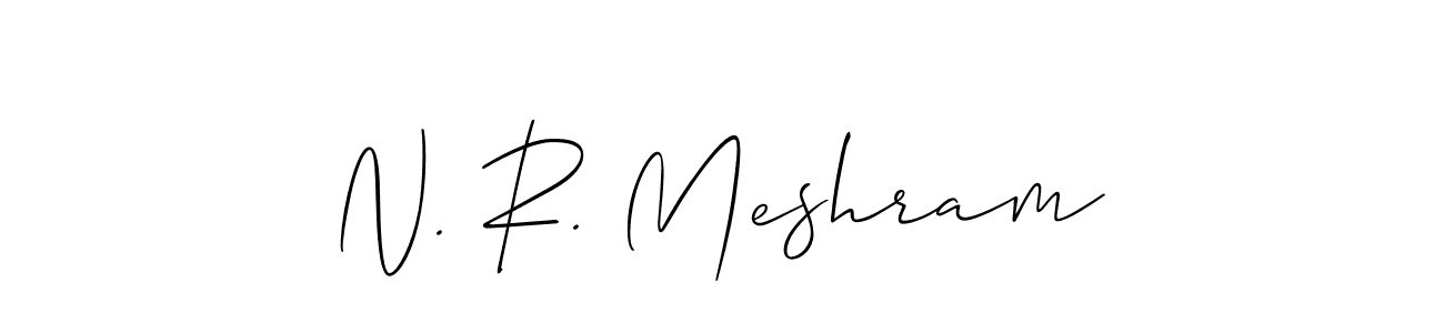 Check out images of Autograph of N. R. Meshram name. Actor N. R. Meshram Signature Style. Allison_Script is a professional sign style online. N. R. Meshram signature style 2 images and pictures png