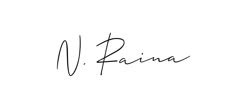 Once you've used our free online signature maker to create your best signature Allison_Script style, it's time to enjoy all of the benefits that N. Raina name signing documents. N. Raina signature style 2 images and pictures png