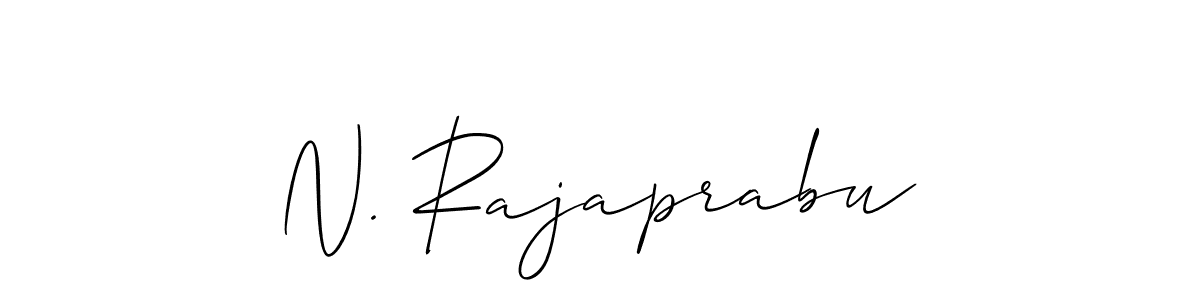 You should practise on your own different ways (Allison_Script) to write your name (N. Rajaprabu) in signature. don't let someone else do it for you. N. Rajaprabu signature style 2 images and pictures png