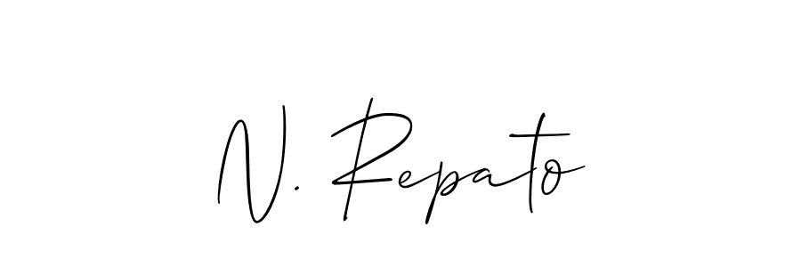 How to make N. Repato signature? Allison_Script is a professional autograph style. Create handwritten signature for N. Repato name. N. Repato signature style 2 images and pictures png